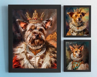 Castom Pet Portraits, Cat Portrait, Dog Portrait, Regal Portrait, Castom cat portrait, Royal Portrait, Royal Pet Portrait