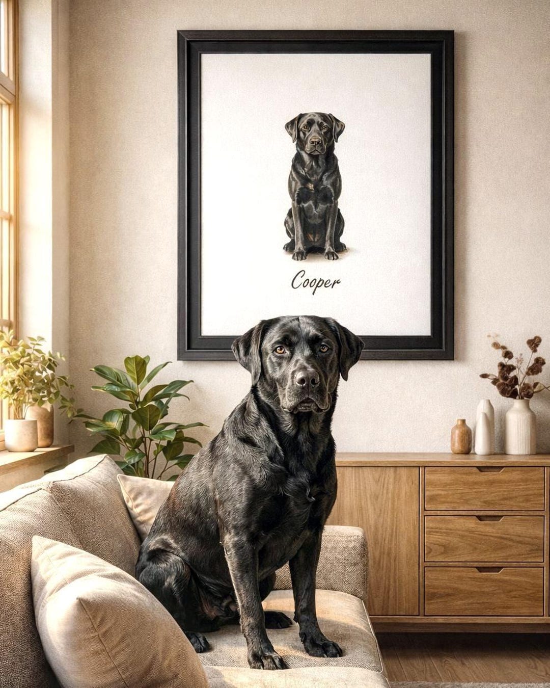 Custom Watercolor Dog Portrait | Multi Pet Art| | Personalized Poster ...