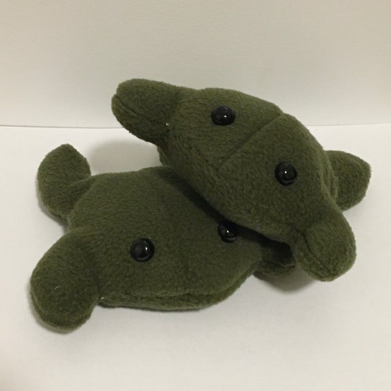 Tiny Weighted Dark Green Frog Plush 