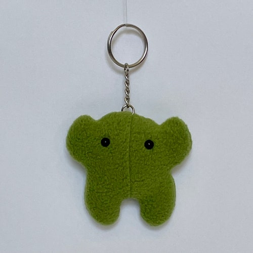Strawberry Frog Keychain Plush Oversized Fruit Froggy Key Ring Etsy