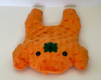 Rice Filled Pumpkin Toad Handmade Plush