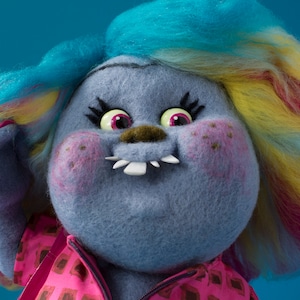 Trolls, juguete de lana, Lady Glitter Sparkles, Bridget, personaje de dibujos animados, fieltro, muñeca de interior, muñeca de arte, escultura suave, decoración de habitación infantil, regalo