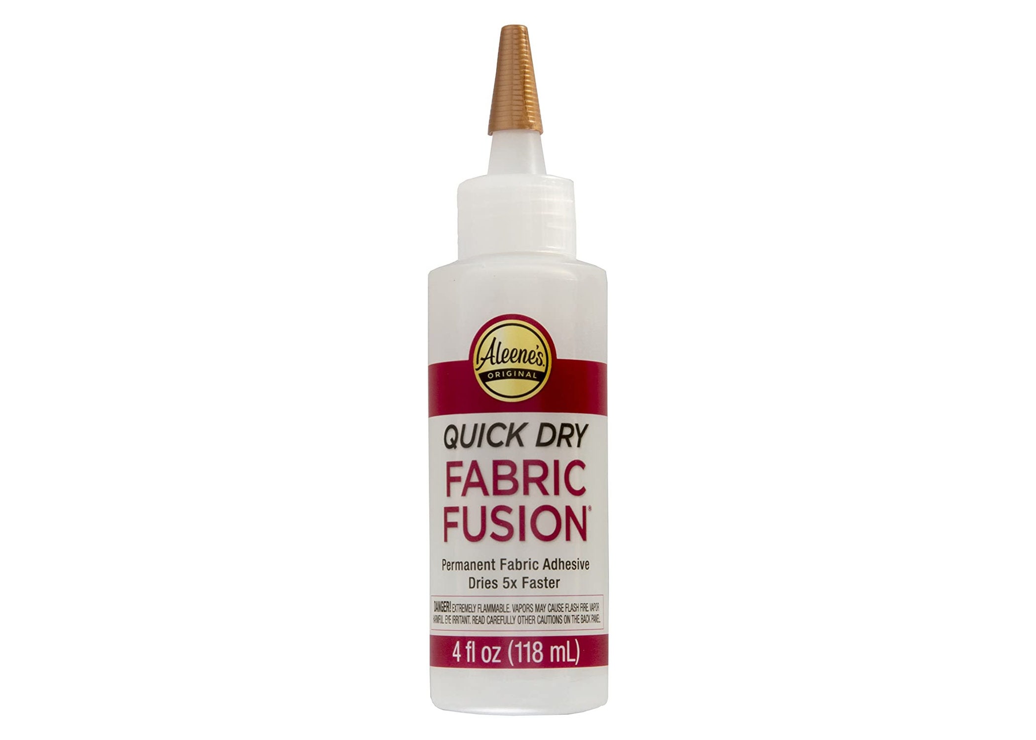 Aleene's Quick Dry Fabric Fusion, 4oz - Strong Adhesive for Fabric Crafting & Repairs, No Sew Solution, Ideal for DIY Projects