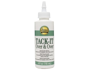 Aleene's Tack-It Over & Over Liquid Glue, 4oz - Reusable Craft Adhesive for Fabric, Paper  More, Strong Hold , Easy Clean Up