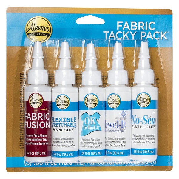 Aleene's Tacky Pack Fabric Glue, 5pk