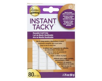 Aleene's Instant Tacky Craft Putty - 80 Pieces, 1.75 oz, Perfect for Crafts, Easy to Use & Non-Toxic Adhesive Solution