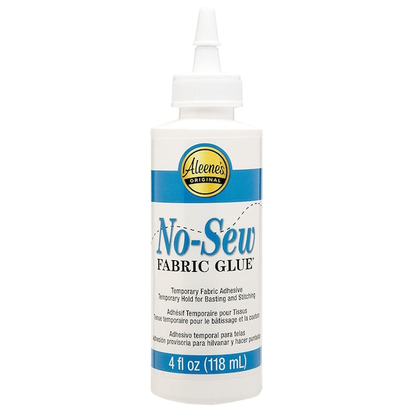 Aleene's  No-Sew, Fabric Glue ,  4 oz bottle Temporary hold fabric till ready to stich