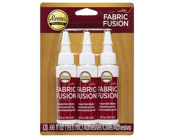 Aleene's Fabric Fusion Glue, 3-pack TRIAL Size .66 Fl Oz Fashion Emergency  