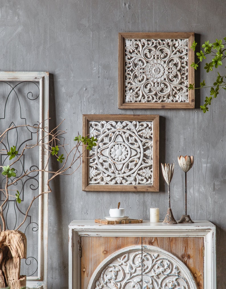 Solid Wood Art Design Wall Mount Picture Frame Made With a Etsy