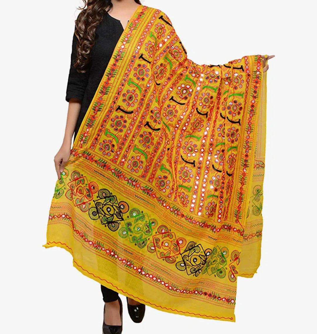 Aari Work Sticker Designer White Aari Embroidery Kutch Work Design Cotton Long Women's ...