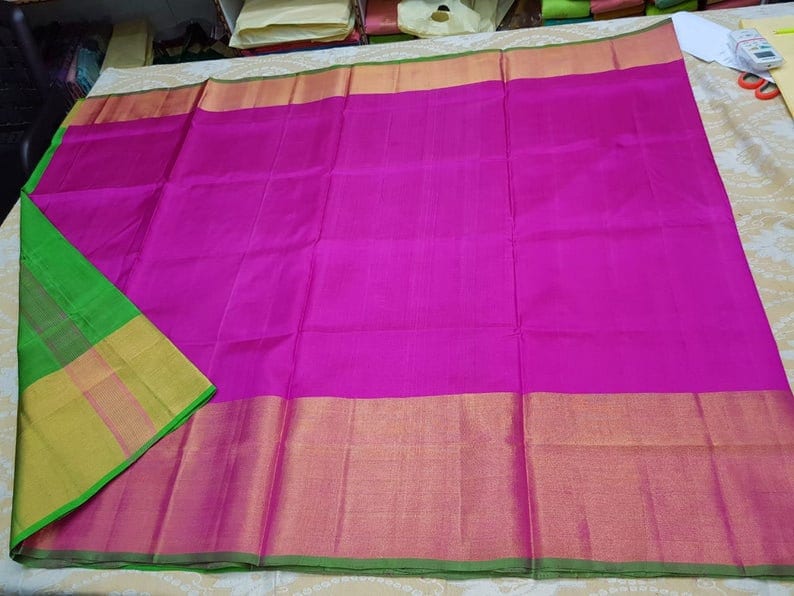 Pattu Saree Uppada Pattu Silk Saree Big Border sari With | Etsy