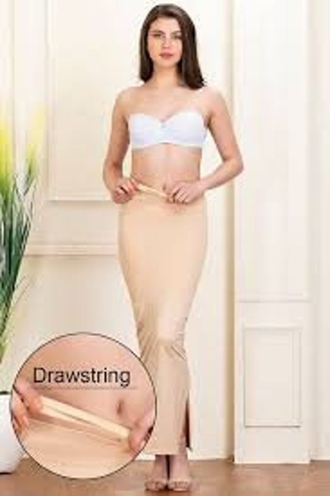 Women's Saree Shapewear With Side Slit Mermaid Petticoat Stitched