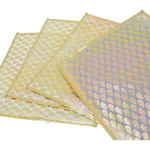 Fornitura di nozze Golden Saree Cover Bags Saree Storage Bags Dress Keeping Bags Clothes Keeping Plastic Bag Tissue Clothes Bags Organizer Case