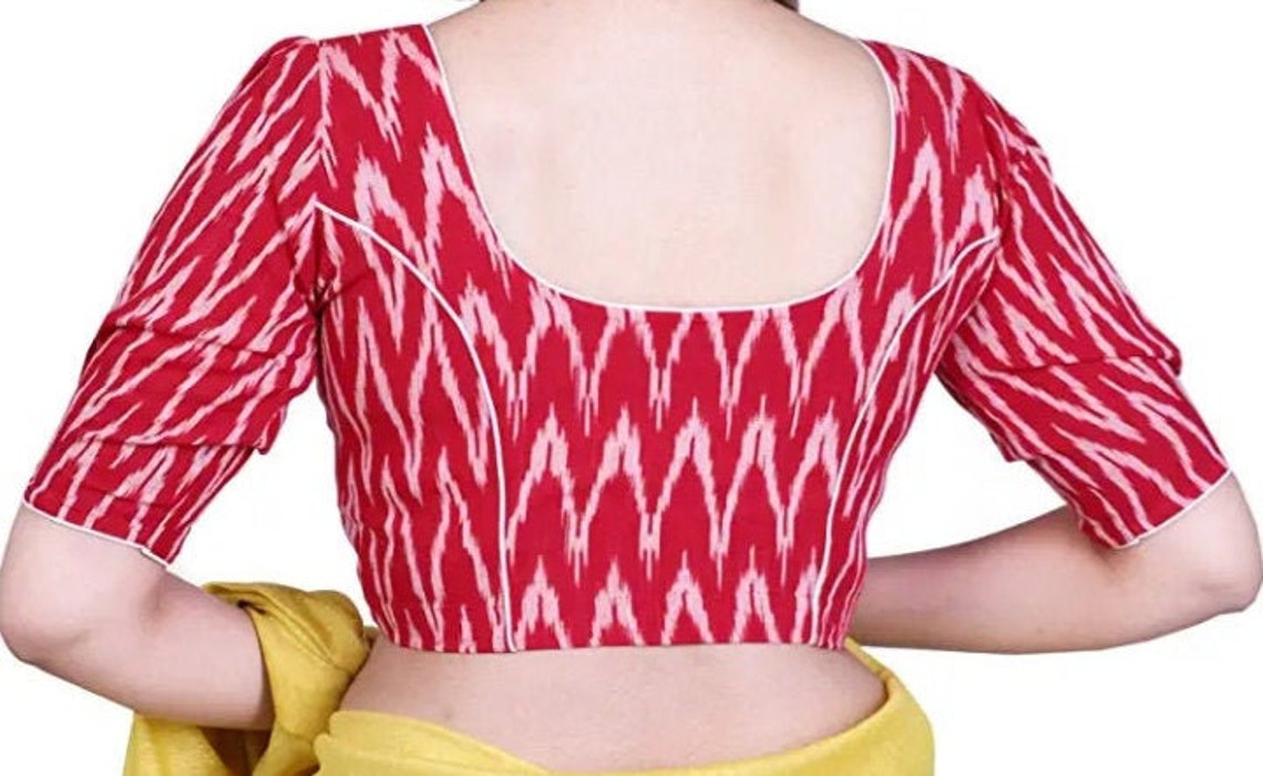 ikkat cotton blouse pieces