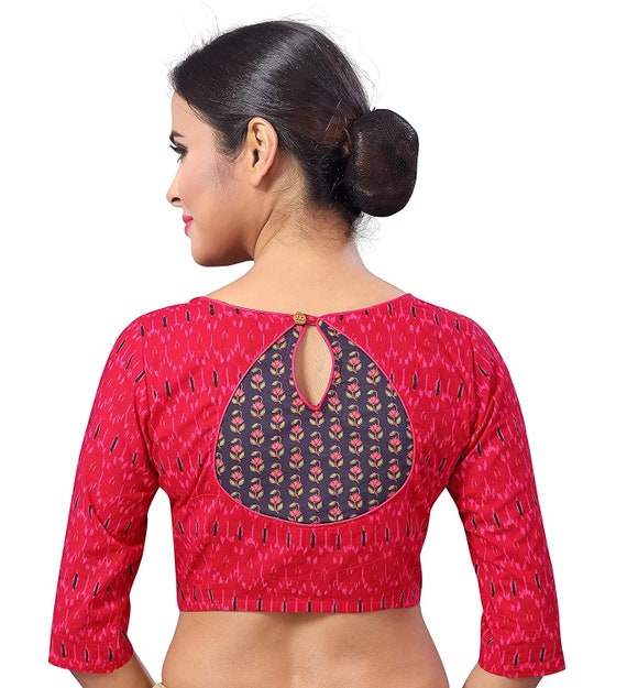 Ikkat cotton blouse online sale