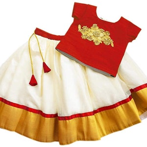onam special dress for baby girl