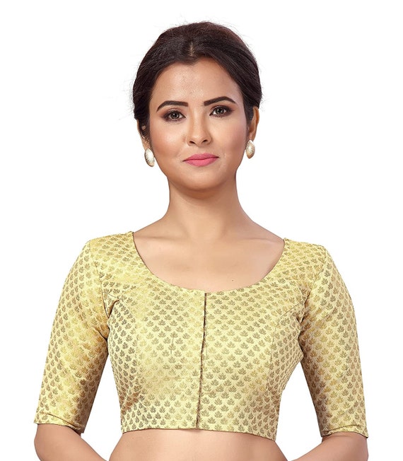 light gold saree blouse