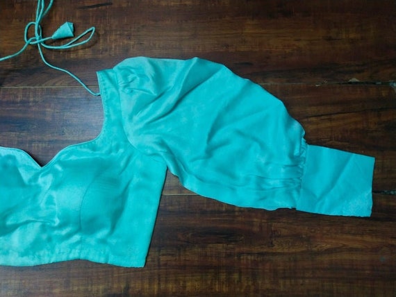 Puff Sleeves Blouse Bangali Style Blouse Designer Solid Saree