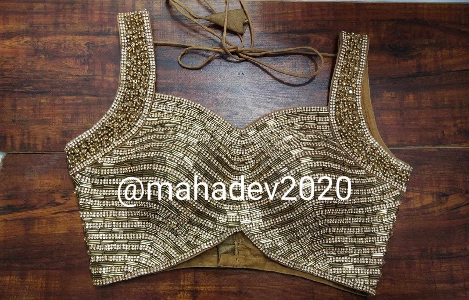 Buy Golden Readymade Heavy Beaded Blouse Designer Saree Blouse Cocktail  Party Wedding Indian Bridal Sari Choli Crop Top Skirts Bridesmaid Blouse  Online in India 