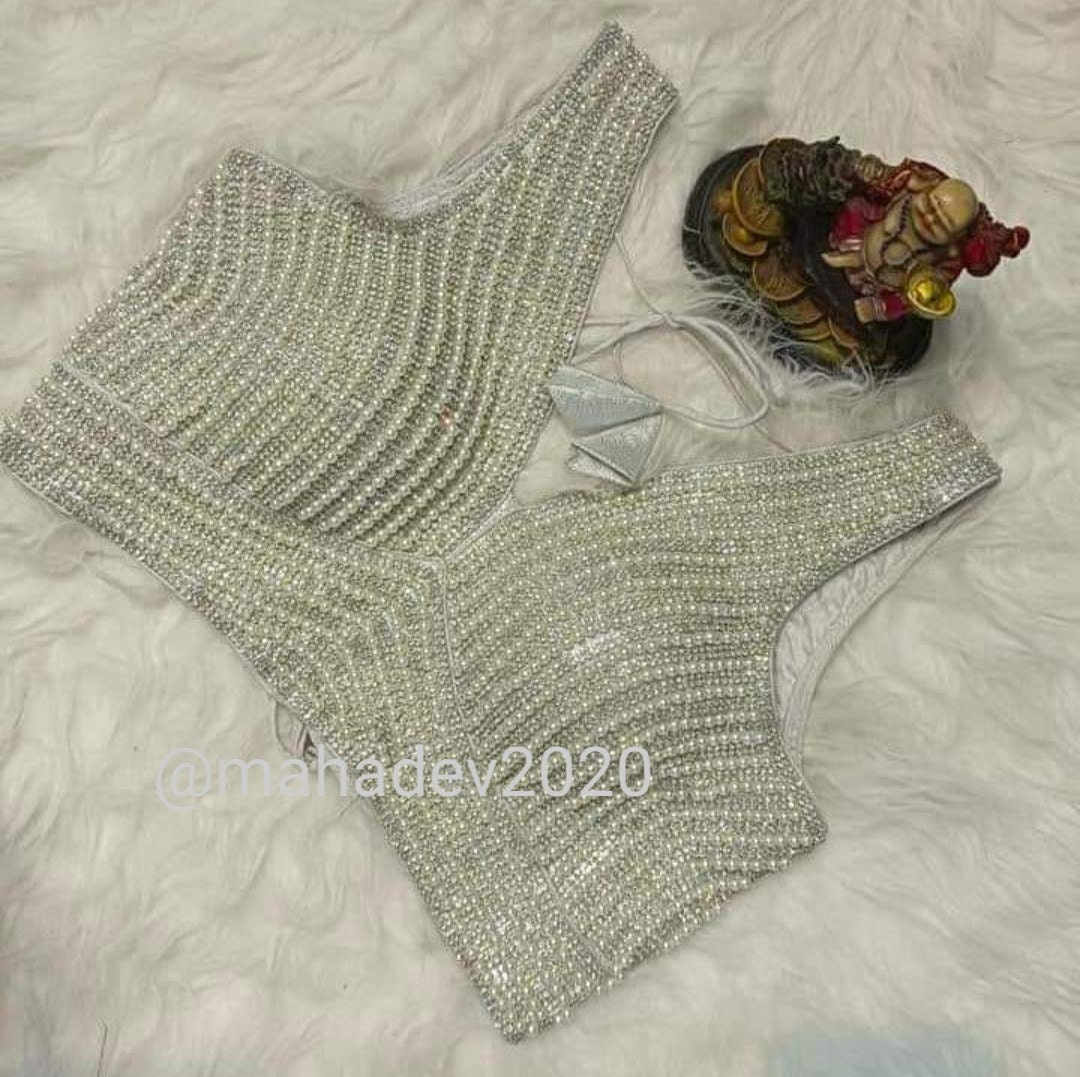 トップス yokochan Pearl Circular Blouse Yoko Chan Circular Blouse with Pearls, Size 36