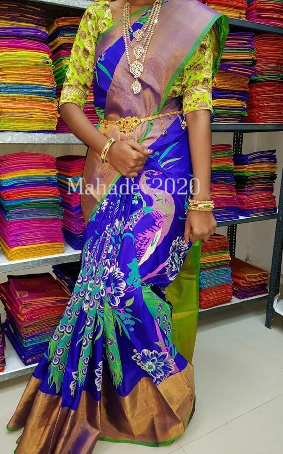 Peacock wedding saree cheap
