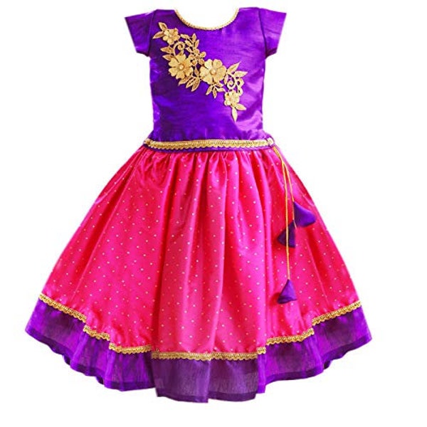 Rajasthani Lehenga, Pavadai For New Born Baby Kids Lehenga Indian traditional silk Net lehanga choli South Pavadai Set Festive Ethnic Wear