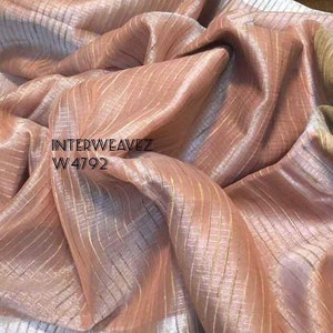 Reine Tissue Leinen Saree mit Ghichha Stip Handloom Sari für Festival, Hochzeit Frauen Kleidung indischen Sari Geschenke Handloom Braut Brautjungfer
