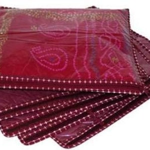 Fornitura di nozze Maroon Saree Copertina Borse Saree Ripostiglio Borse Custodia Vestiti Mantenendo sacchetto di plastica Tessuto Vestiti Borse Organizer Case