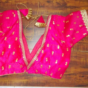 Sabyasachi V Neck Blouse Readymade Sari Blouse Designer Sequence Blouse ...