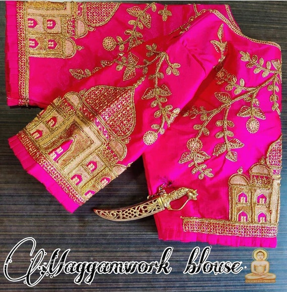 Pink Readymade Sari Blouse Bridal Designer Saree Blouse | Etsy