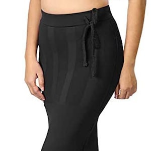 BLACK SAREE SHAPEWEAR Women's Stretchable Skirt Petticoat Lehanga Fabric  Craft Mermaid Skirt Sari Skirt Elasticated Petticoat Party Wear 