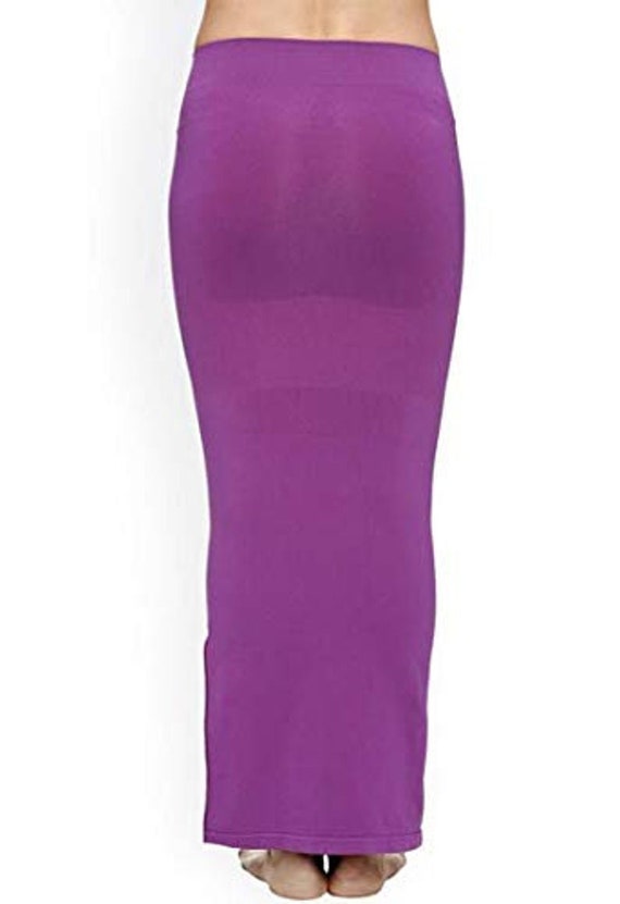 Purple Women' Saree Shapewear With Side Slit Mermaid Petticoat