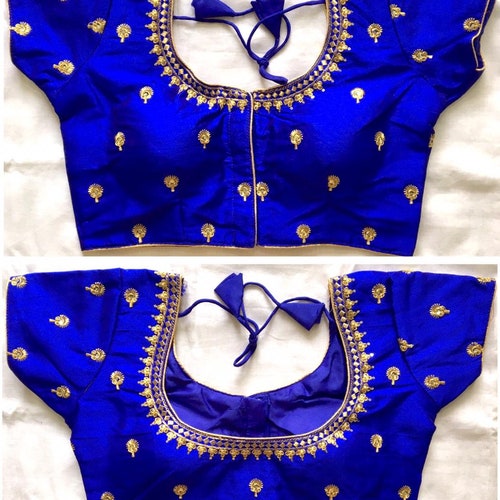 Women's Maroon Colour Foil Lining  Readymade Blouse