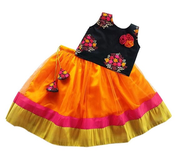 Rajasthani Lehenga, Pavadai for New Born Baby Kids Lehenga Indian  Traditional Rayon Lehanga Choli South Pavadai Set Festive Ethnic Wear -  Etsy Hong Kong