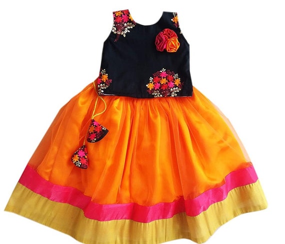 Buy ATTNICO Girl's Cotton Blend Readymade Lehenga Choli (KID_SET_Red_6  Months-12 Months) at Amazon.in