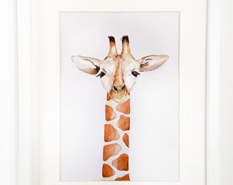 Giraffe A4 Print