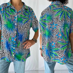 Men's Print Cotton Voile Hawaiian Shirt - Men's Button Down Shirts