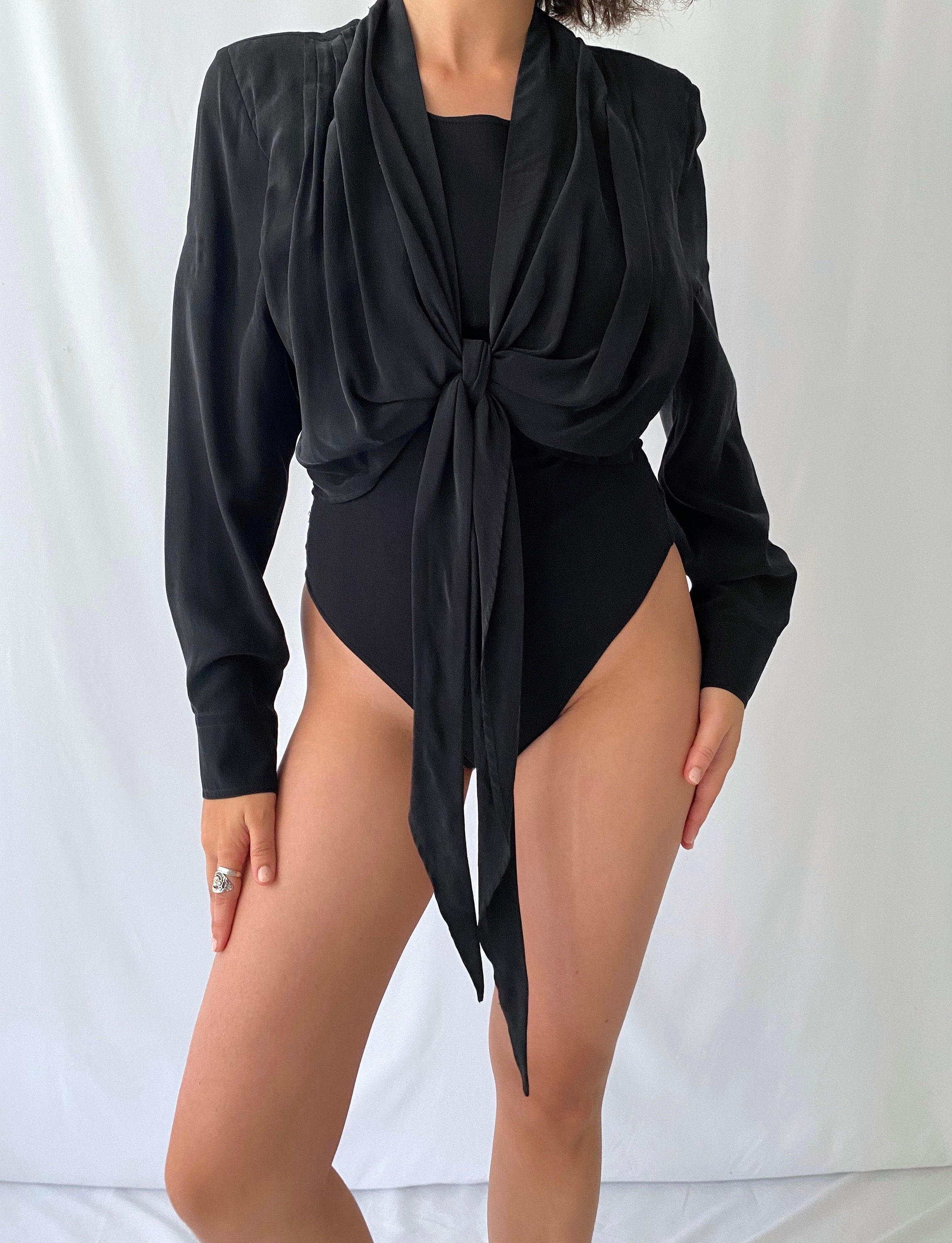 Silk Blouse Bodysuit -  Canada