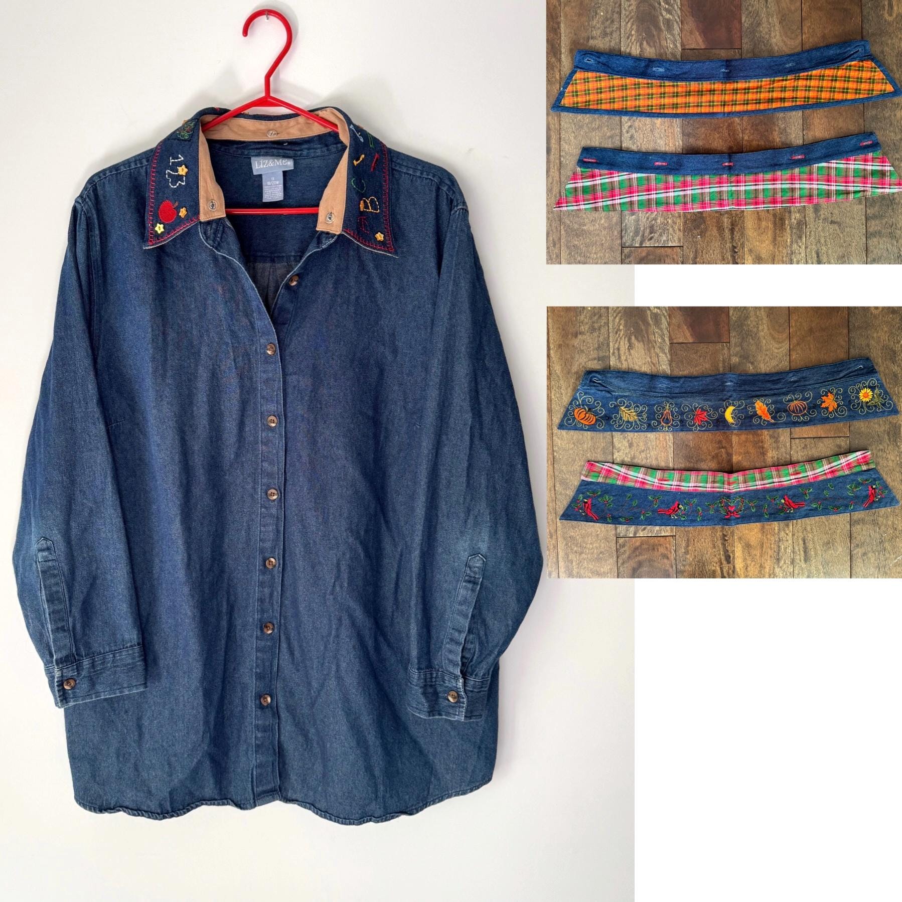Vintage 90s Denim Shirt Xl - Etsy