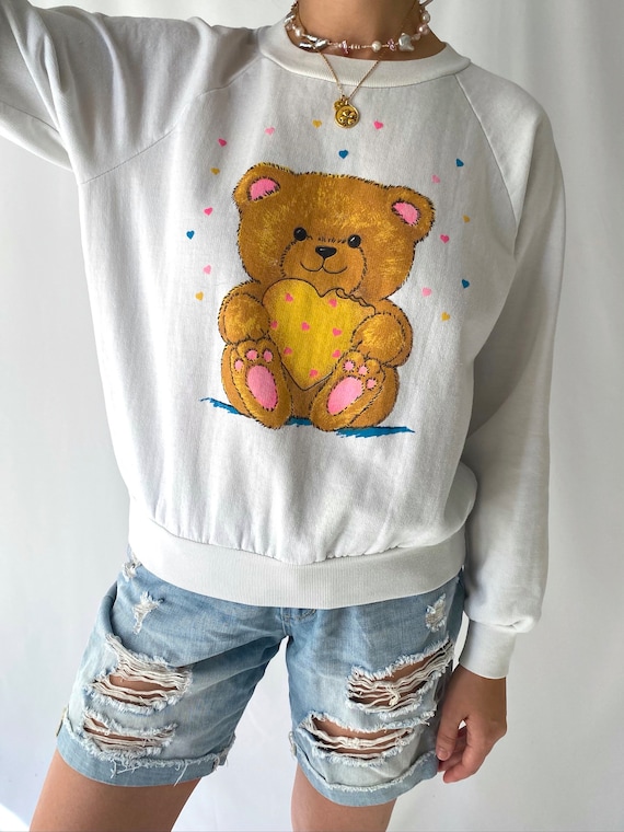 80s 90s vintage teddy bear pullover sweater–  ext… - image 3