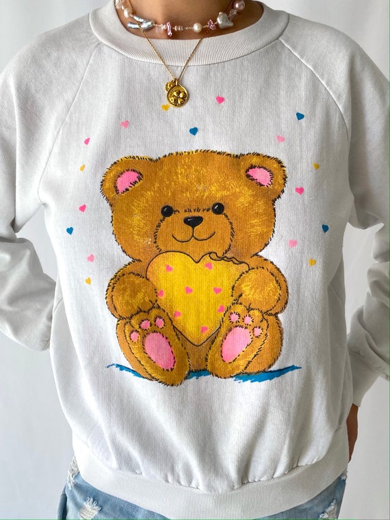 80s 90s vintage teddy bear pullover sweater–  ext… - image 7