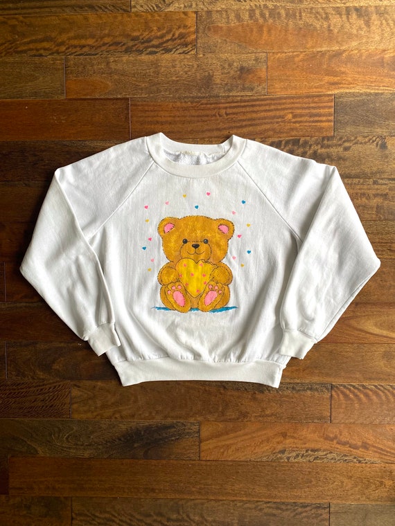 80s 90s vintage teddy bear pullover sweater–  ext… - image 9