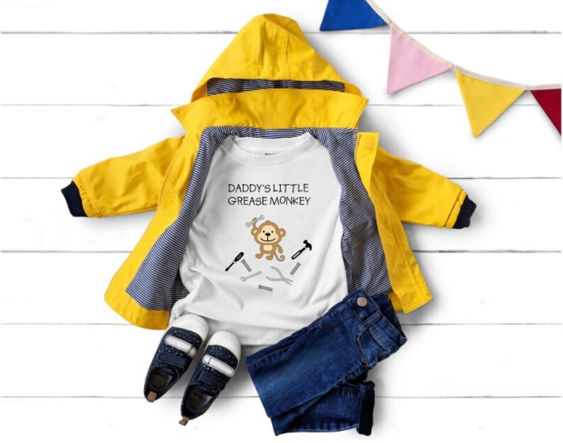 Mommy/Daddy's Little Grease Monkey, Toddler Baby Bodysuit Shirt, Racing, Mothers Day, Fathers Day Gift, Baby Shower Gift, Mechanic Shirt image 5