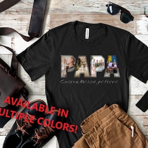 Personalized Father’s Day Shirt, Birthday Photo Shirt, Papa Photo Shirt, Grandpa Photo Shirt, grand kids photos, Christmas gift for Grandpa