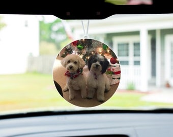 Custom Photo Car Air Freshener, Personalized Freshie, Custom Message Shape