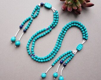 Turquoise Magnesite Buddhist Prayer Beads, Nichiren gongyo juzu, 6mm turquoise magnesite beads, chanting beads, beads for meditation