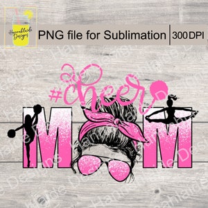 Cheer Mom PNG, sublimación, archivo de impresión, fondo transparente, 300 DPI, mamá deportiva, fanático de la alegría, porrista, porristas, descarga instantánea