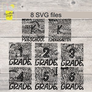 Back to School; Elementary Grade specific SVG files; Pre-K & K-6th grades