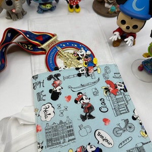 1 pocket medal bag holder race medal holder disney runner gift electronic chord bag