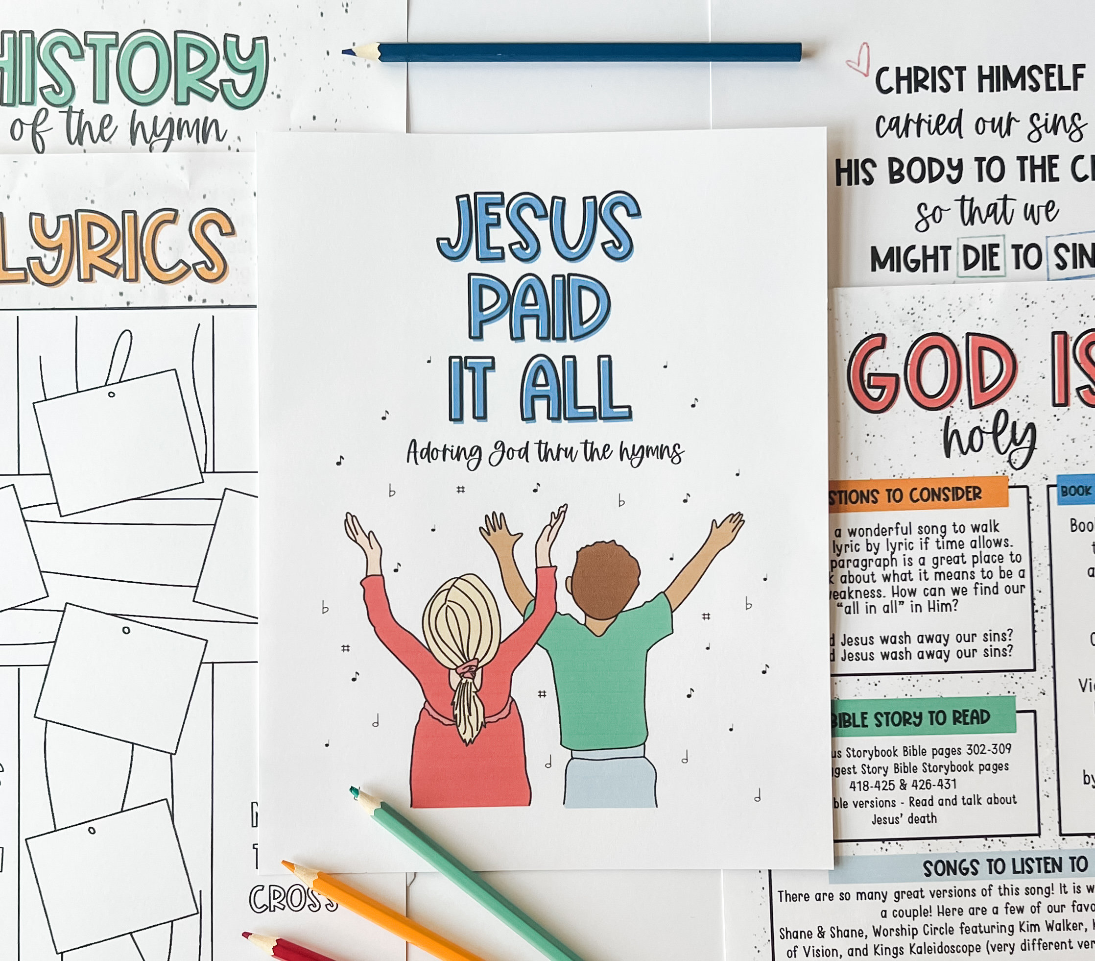 Jesus paid it all hymn family bible study sunday school hymn lesson